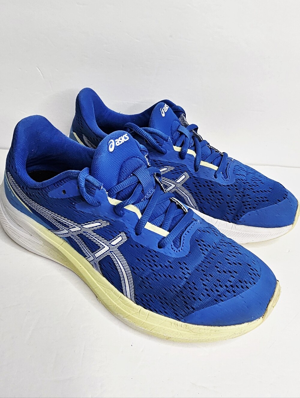 Asics Kids Blue and White Athletic Sneakers